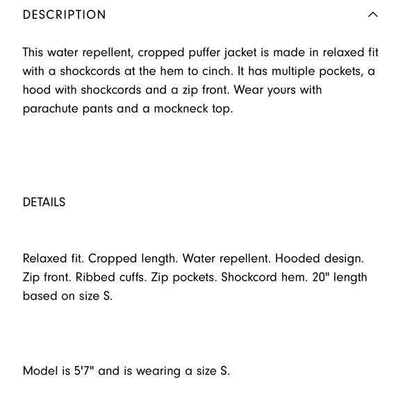 OAK+ FORT CROPPED PUFFER - Picture 9 of 9